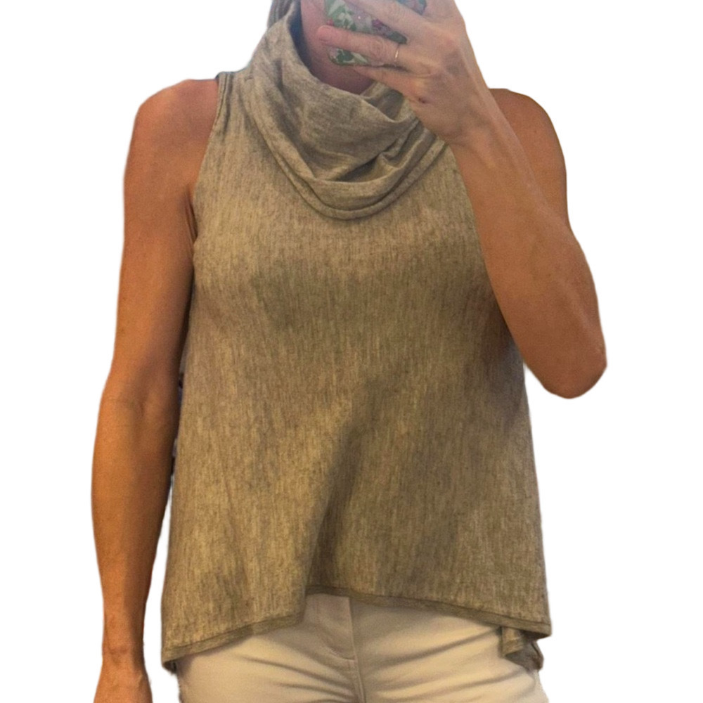 Alice + Olivia Heather Gray Cowl Neck Sweater Base collection